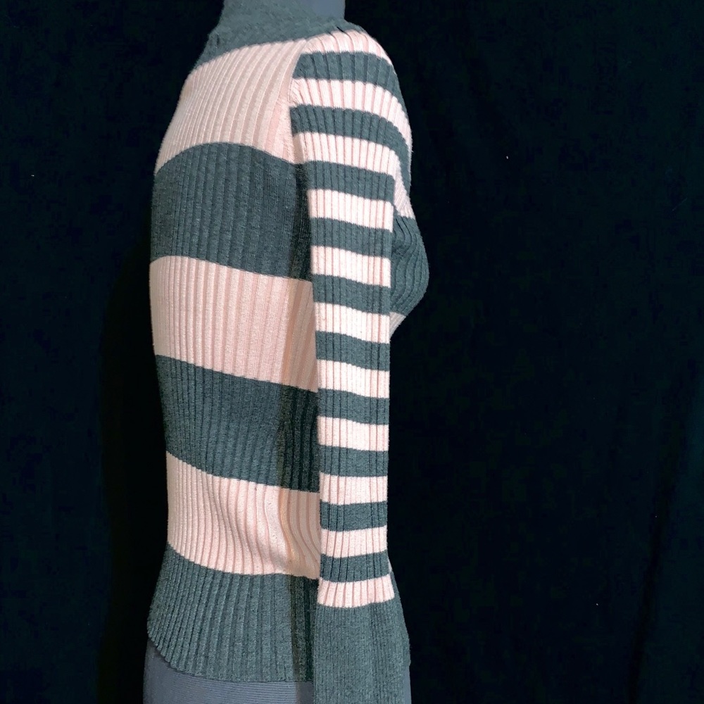 Pink and Grey Striped Sweater - Picture 2 of 2